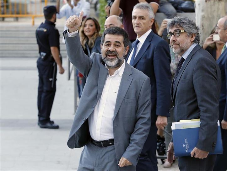 Jordi Sánchez en una imagen de archivo al ir a declarar a la Audiencia Nacional. Foto: EFE