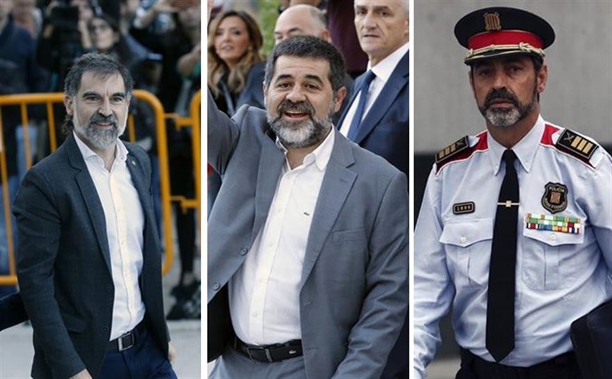 Trapero, Sánchez y Cuixart quedan en libertad sin medidas cautelares