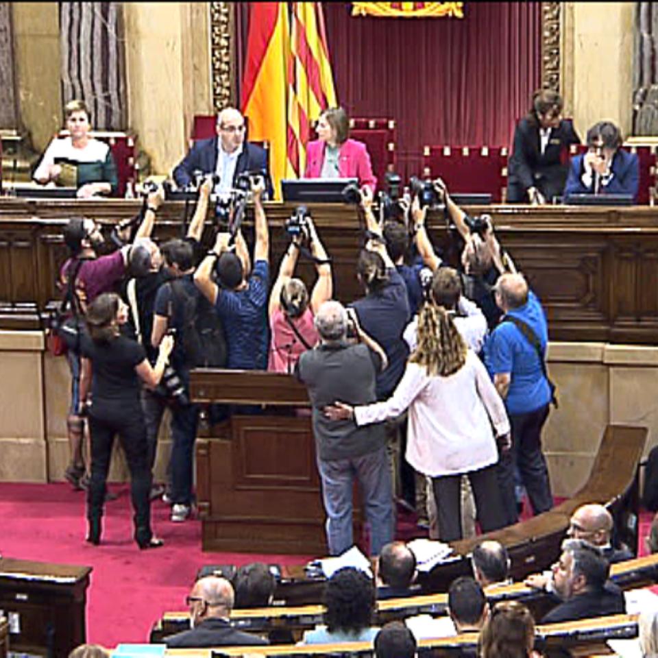 Carles Puigdemont, en imagen tomada durante el 1-O. Foto: EFE.