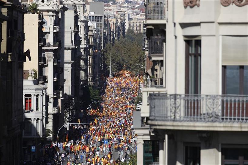 manifestación de Sociedad Civil Catalana en Barcelona