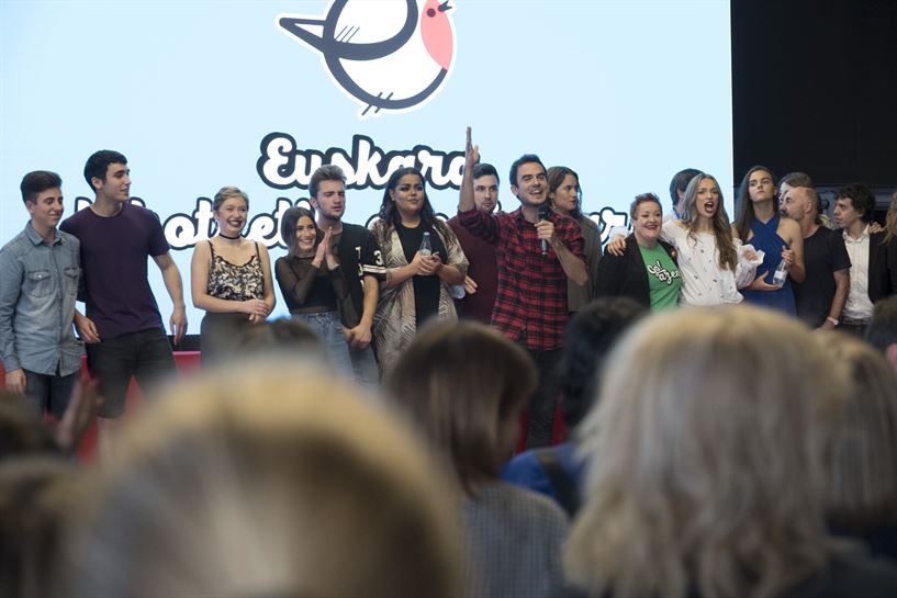 'Go!azen' telesailaren aurreestreinaldia, 'Izan EiTB'n. (Argazkia: EiTB)