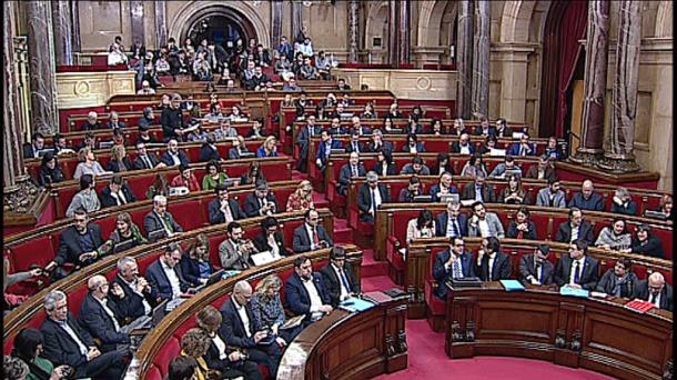 El Parlament aprobó la Ley del Referéndum el 6 de septiembre. Foto: EiTB. 