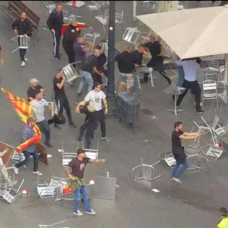 Disturbios en Barcelona el 12 octubre 2017