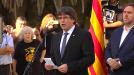 Puigdemont: 'Reiteramos nuestro compromiso con la paz y el civismo'