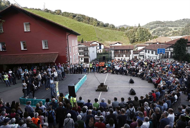Acto de inauguración del Nafarroa Oinez, hoy en Lesaka. Foto: EFE