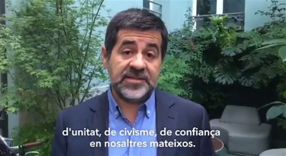 Jordi Sanchez (ANC): 'Askatasuna defendatzeagatik zigortu nahi gaituzte'