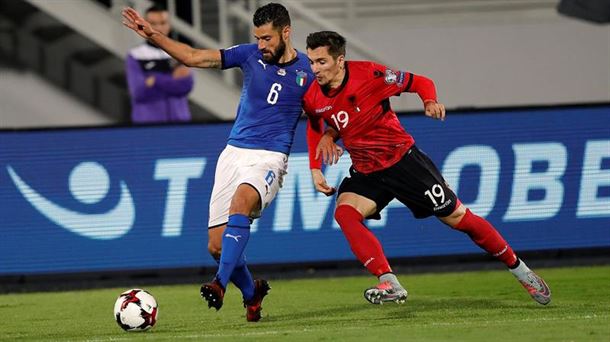 La selección de Italia se enfrentó a la de Albania en el último partido. Foto: EFE