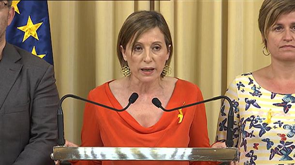 Carme Forcadell Kataluniako Parlamentuko presidentea. Irudia: EFE 