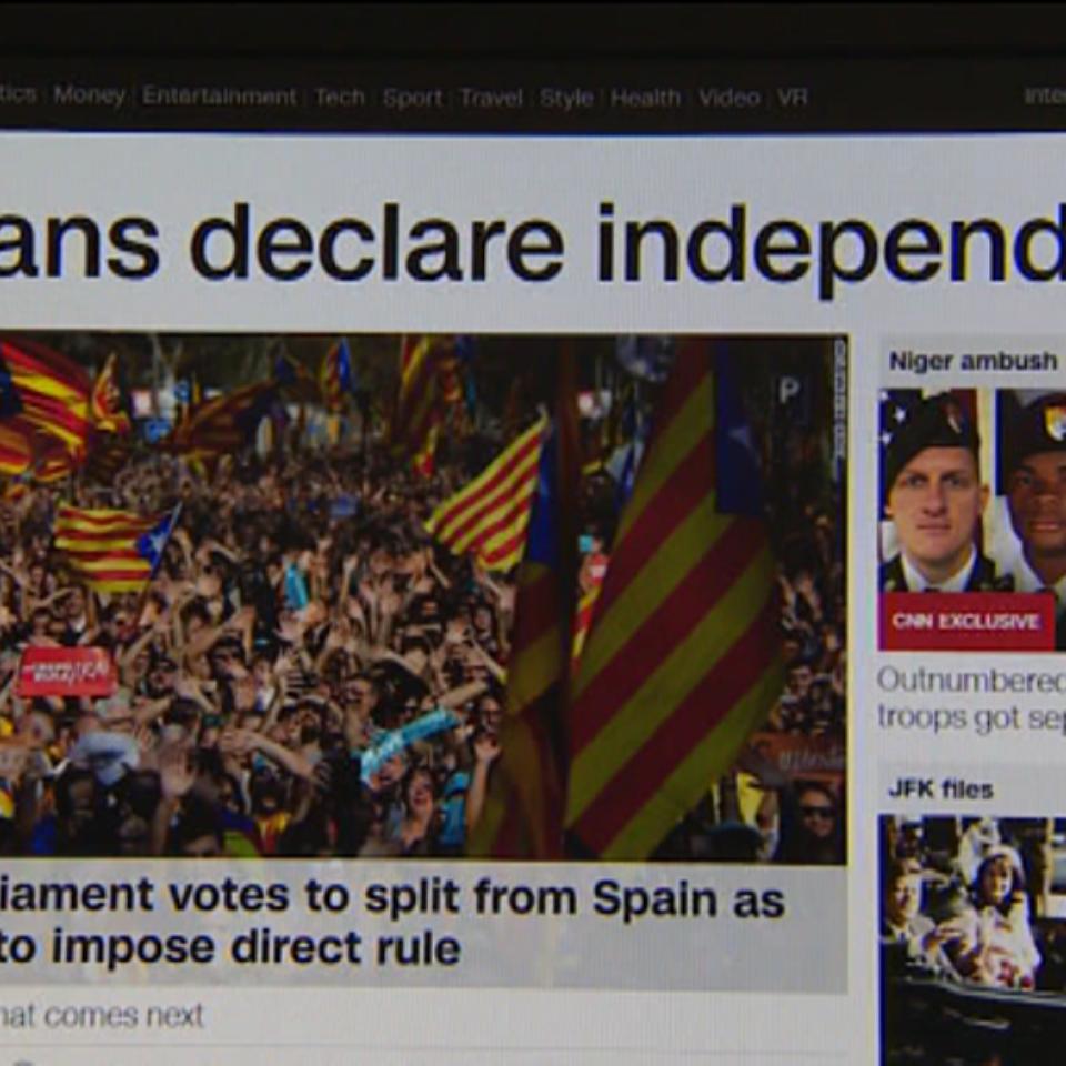 Independentistas catalanes. Foto: Efe