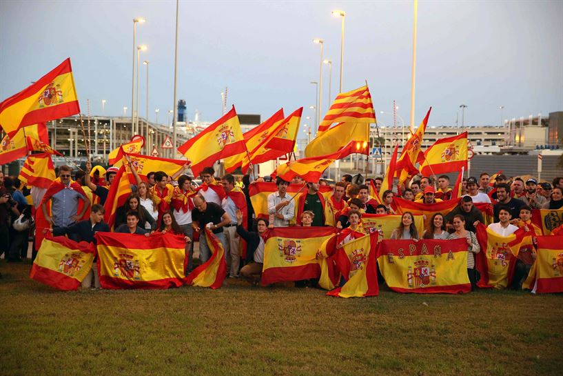 Concentración nacionalista española. Foto: Efe