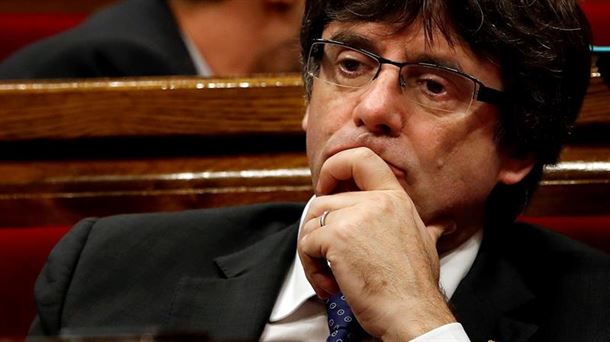 Carles Puigdemont en el Parlament. Foto de archivo: EFE