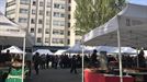 Mercado de los jueves y sábados provisionanlemte en la Plaza Leizaola