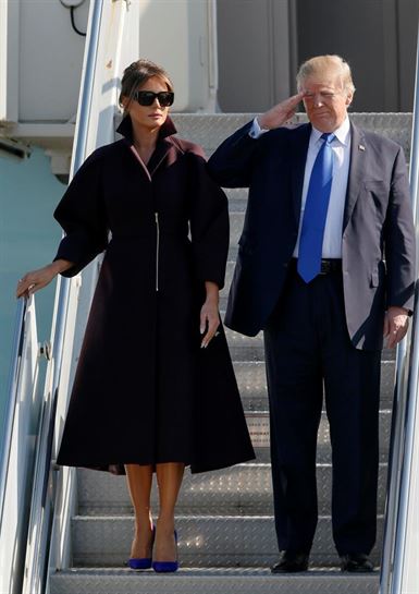 Melania Trump y Donald Trump, en su primera gira por Asia
