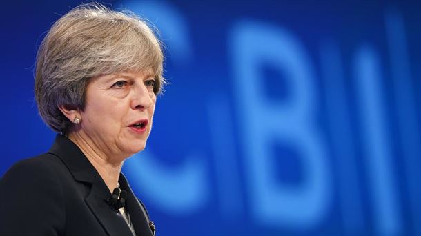 Theresa May, en un acto de esta misma semana. Foto: EFE. 