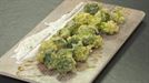 Brócoli en tempura con orégano y curry 