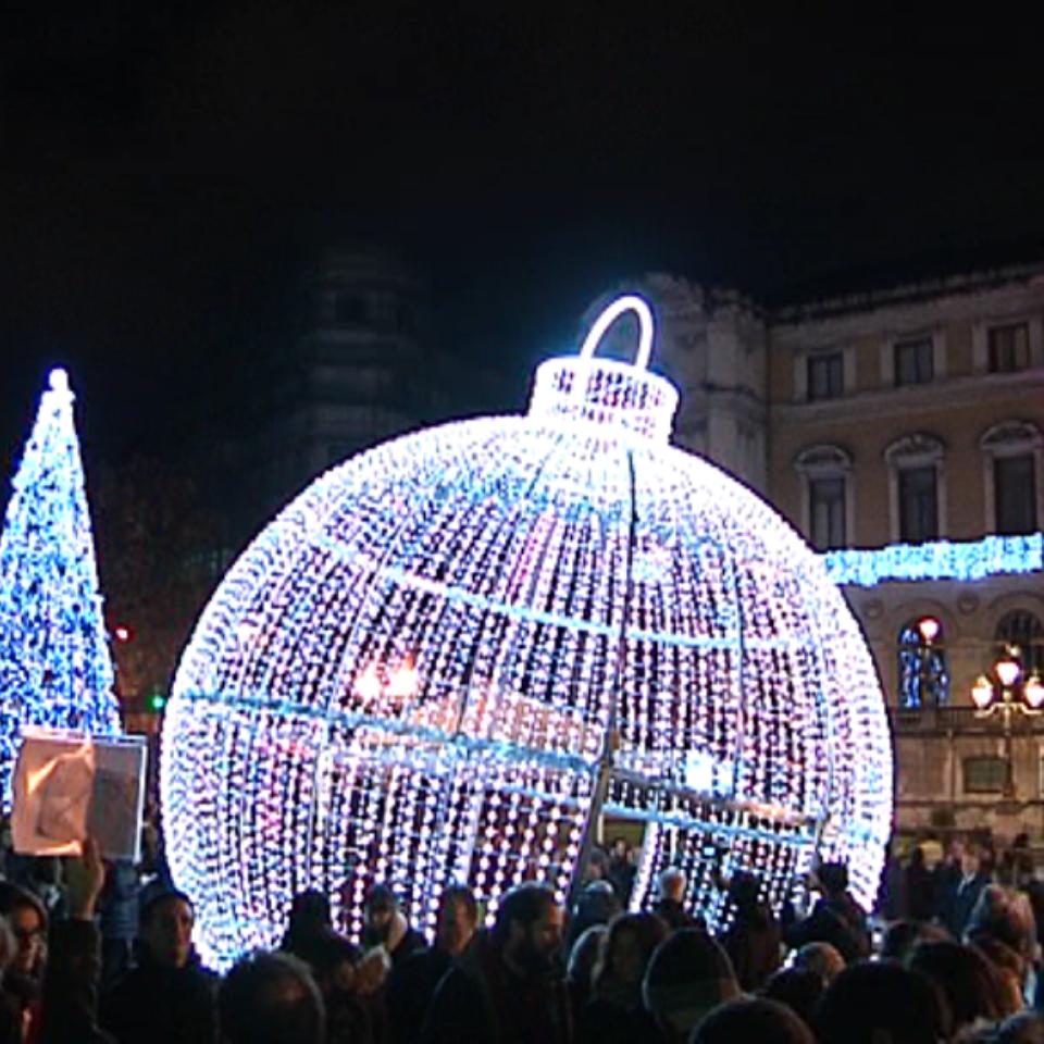 Encendido de las luces de Navidad en Bilbao. Foto de archivo: EiTB