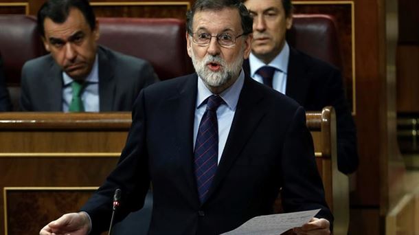 Mariano Rajoy durante la sesión de control al Gobierno celebrada hoy en el Congreso. Foto: EFE.