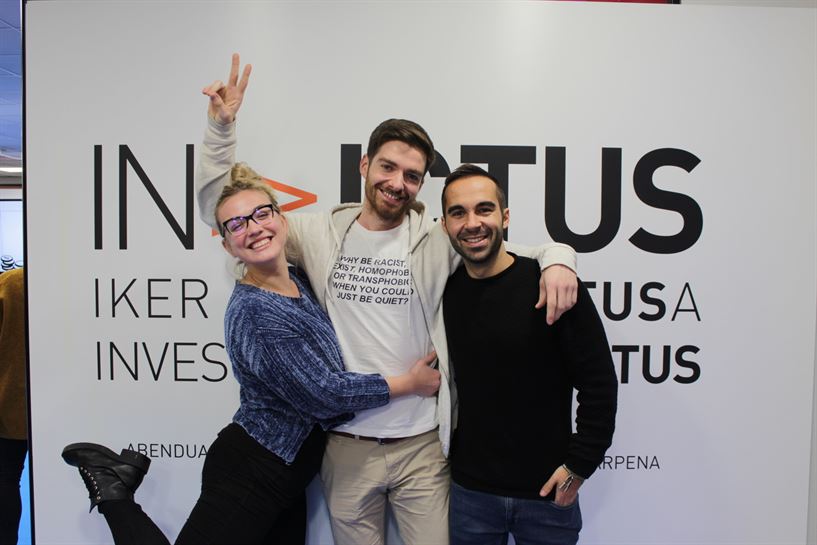 Ainhoa Etxebarria, Ibon Fernández y Alain Pérez.
