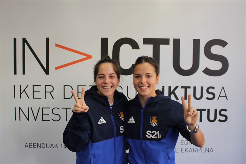 Claudia Zornoza y Cristina Cornejo (Real Sociedad).