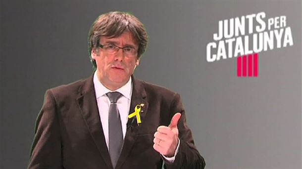 Carles Puigdemont, Junts per Catalunya alderdiko burua. Artxiboko irudia: EiTB