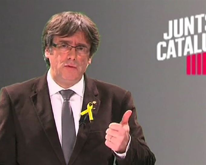 Carles Puigdemont, Junts per Catalunya alderdiko burua. Artxiboko irudia: EiTB