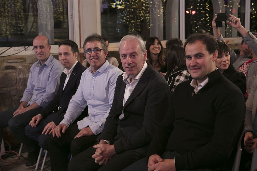 Bittor Arginzoniz, David Yarnoz, Xabier Ibaroure, Patxi Eceiza eta Aitor Arregi sukaldariak