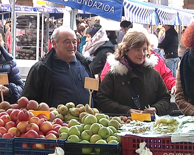 Mercado agrícola de Navidad en Vitoria