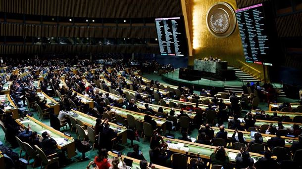 Votación en la Asamblea General de la ONU. EFE