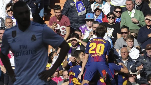 Real Madrid-Barcelona (0-3). Foto: EFE