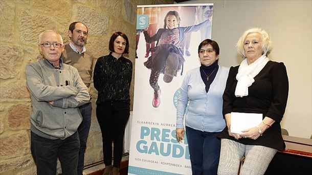 Ane Muguruza, Edurne Brouard, Rosa Rodero y Paul Ríos en la rueda de prensa. Foto: Sare