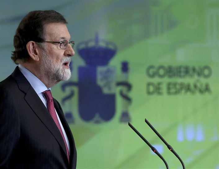 Mariano Rajoy en el Palacio de la Moncloa este viernes