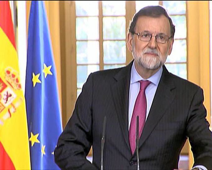 Mariano Rajoy en el Palacio de la Moncloa este viernes