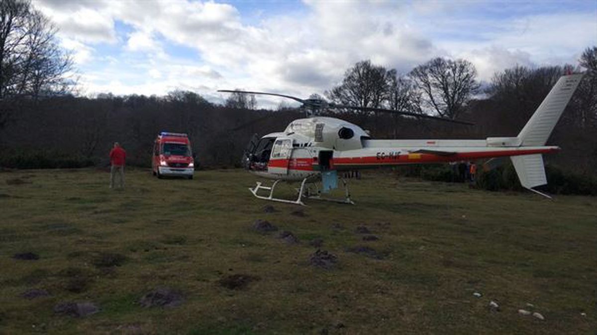 Rescate de un menor en Urbasa. Foto: Bomberos de Navarra