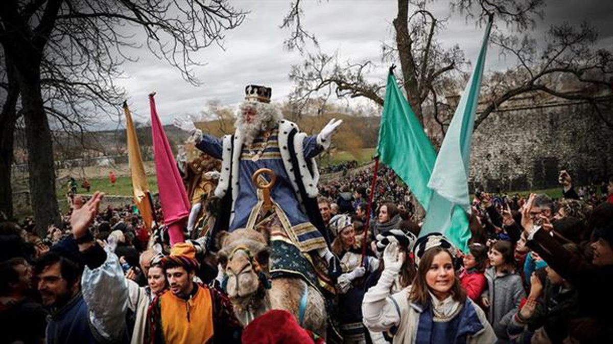 Los Reyes Magos llegarán este domingo por la tarde a Pamplona. Foto: EFE. 