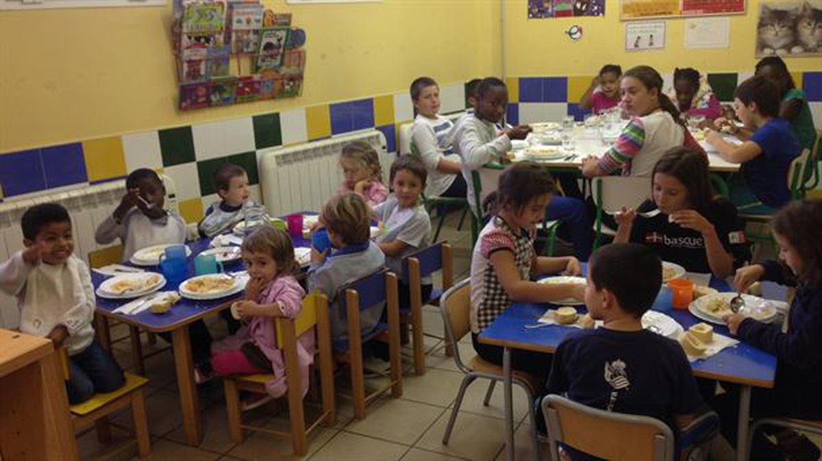 Comedor escolar antes de la pandemia. Foto: EiTB