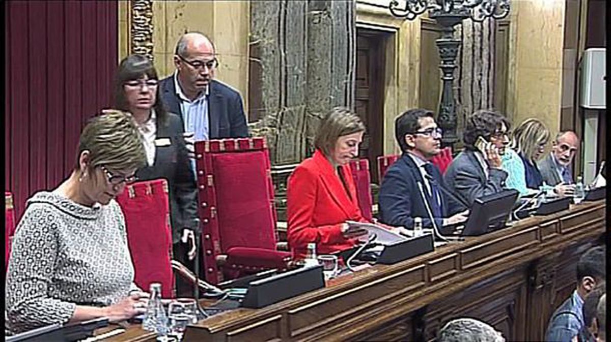 Carles Puigdemont y Marta Rovira. EFE