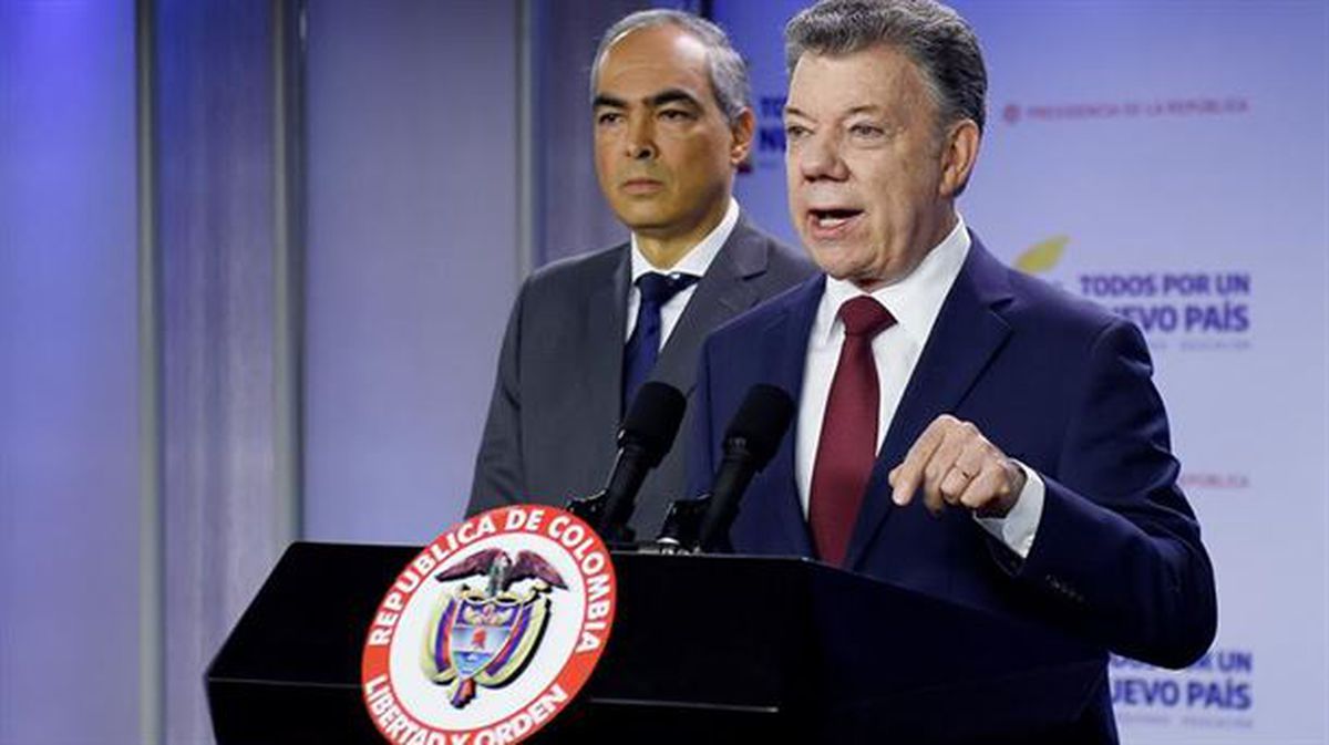 Juan Manuel Santos Kolonbiako presidentea. Artxiboko argazkia: EFE