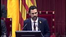 Roger Torrent toma posesión del cargo de presidente del Palament