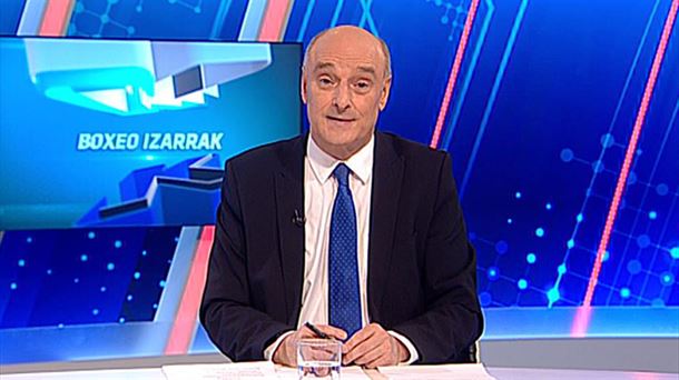 Pedro Mari Goikoetxe presentador de 'Boxeo Izarrak'.