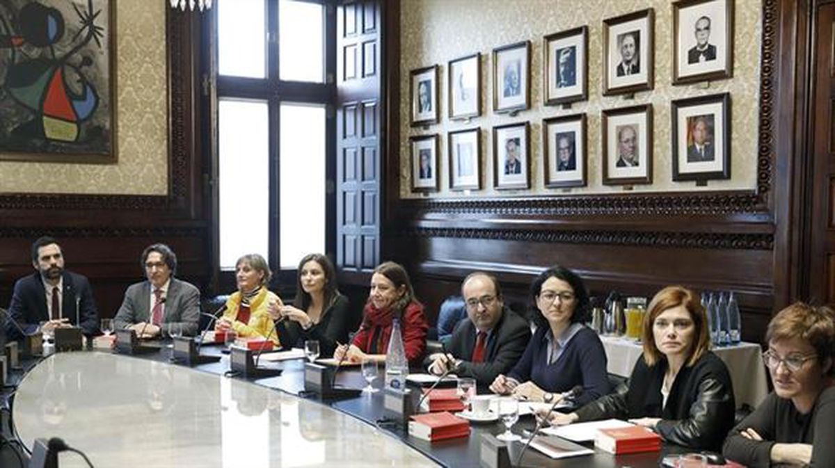 Bilera Kataluniako Parlamentuan. EFE