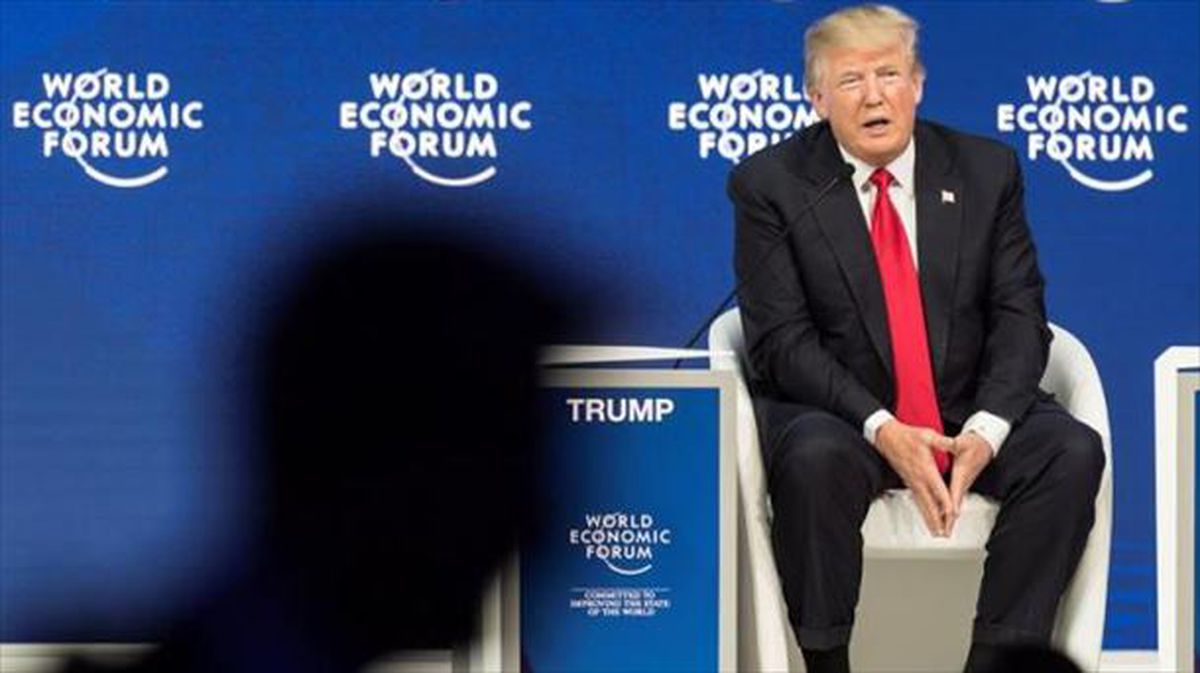 El presidente de Estados Unidos, Donald Trump, en Davos (Suiza). Foto: EFE
