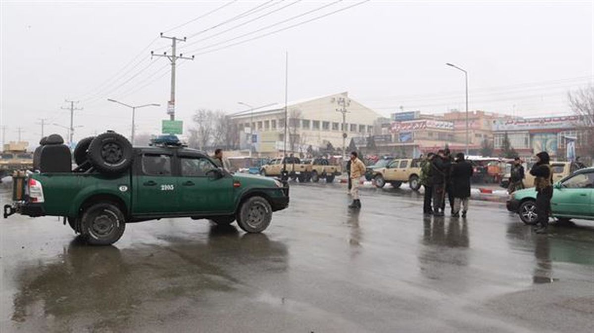 Ataque suicida contra una academia militar en Kabul. Foto: EFE