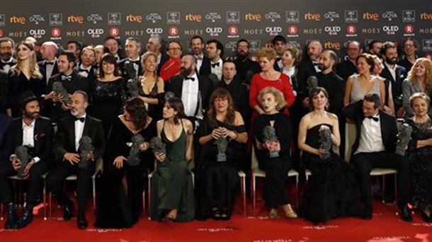Los premiados de los Premios Goya 2018. Foto: EFE