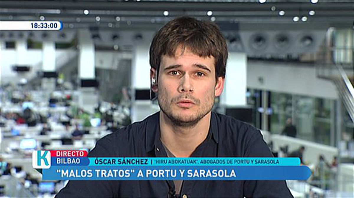 Óscar Sánchez, abogado de Portu y Sarasola