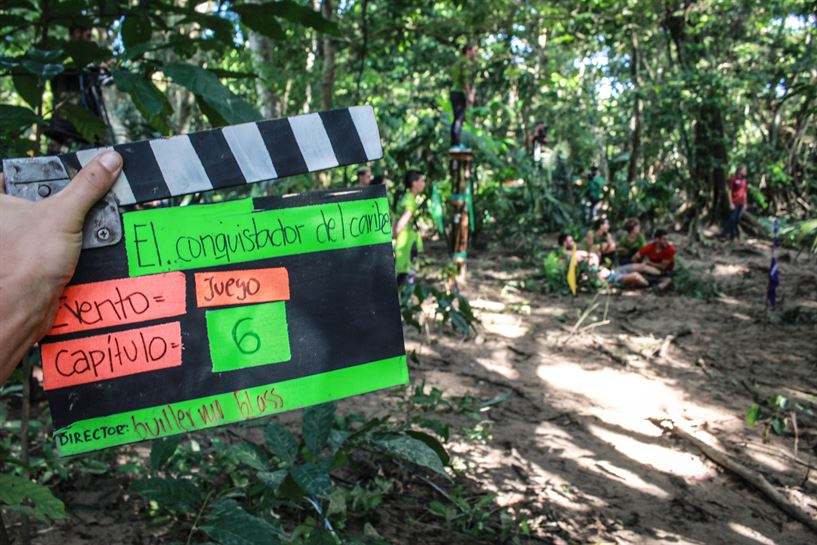 Claqueta antes de comenzar con el juego de inmunidad