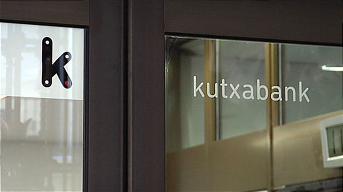 Oficina de Kutxabank. Foto extraída de un vídeo de ETB