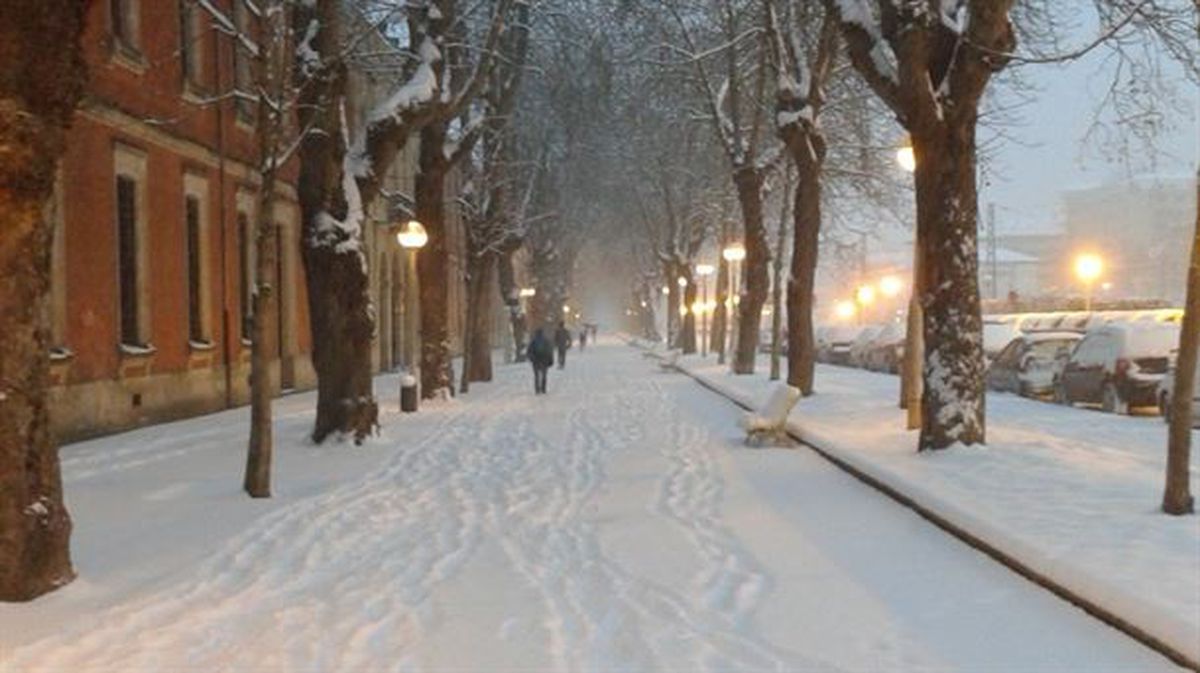 Nieve en Vitoria-Gasteiz, Foto: Eitb