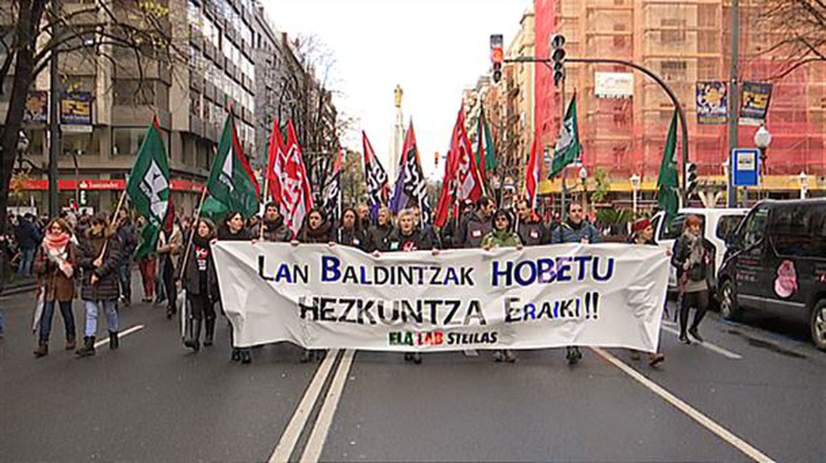 Huelga de la enseñanza pública vasca