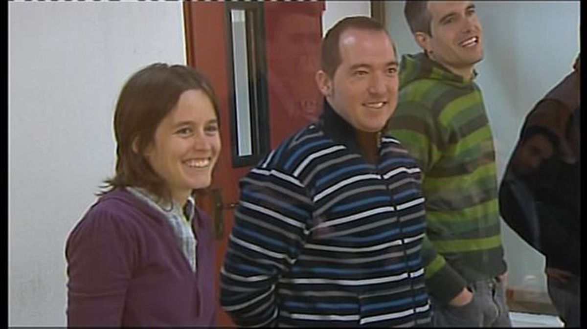 Xabier Rey Urmeneta (segundo por la izquierda), durante el juicio en su contra. Foto: EiTB