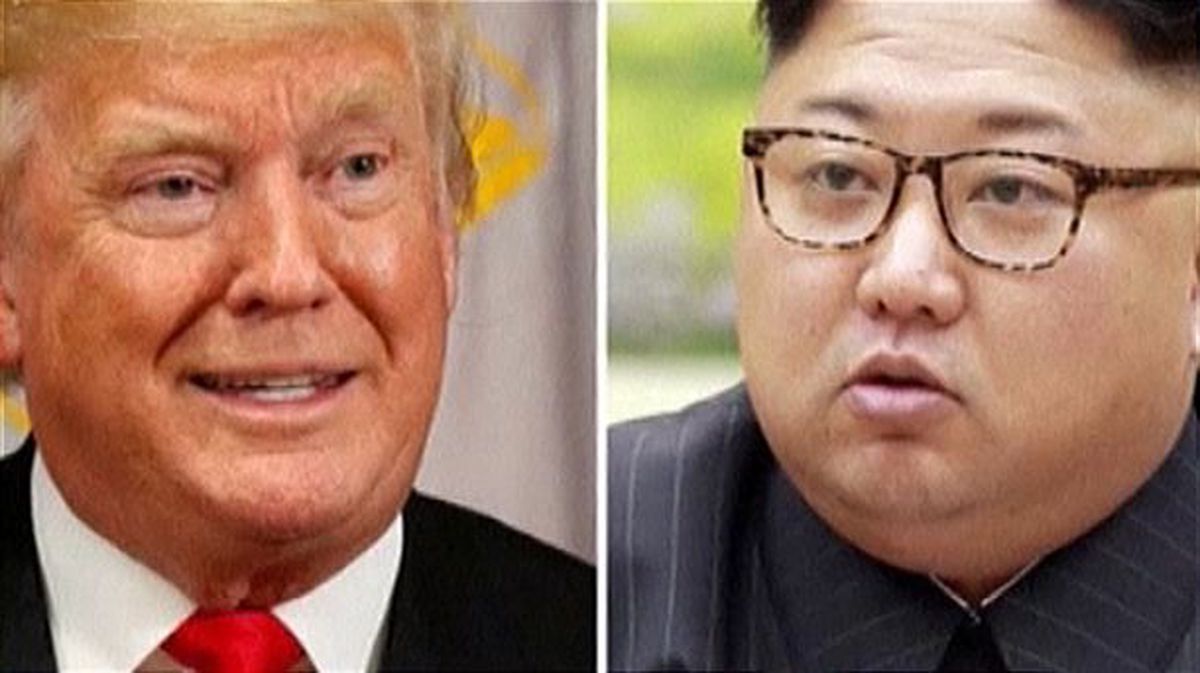Trump eta Kim Jong-un. Muntaia: EiTB